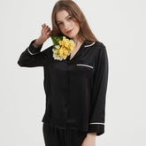 Pajamas Two-piece Homewear Long Sleeve Silk Women
