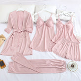 Condole belt ice silk pajamas