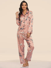 Two-piece Stretch Satin Home Wear Pajamas Women