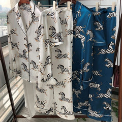 Pajama silk top shorts trousers