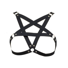 Pentagram Straps Lingerie Hollow Cross Rivets Beautiful Back