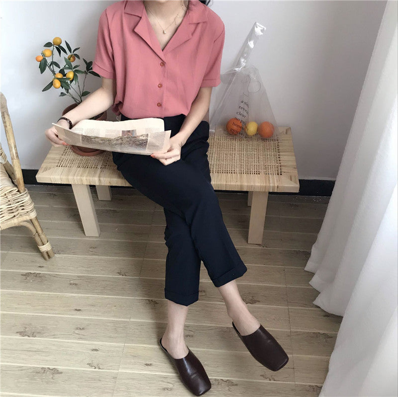 Retro gentle wind chiffon top