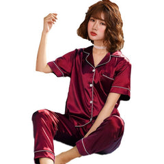 Summer ice silk pajamas