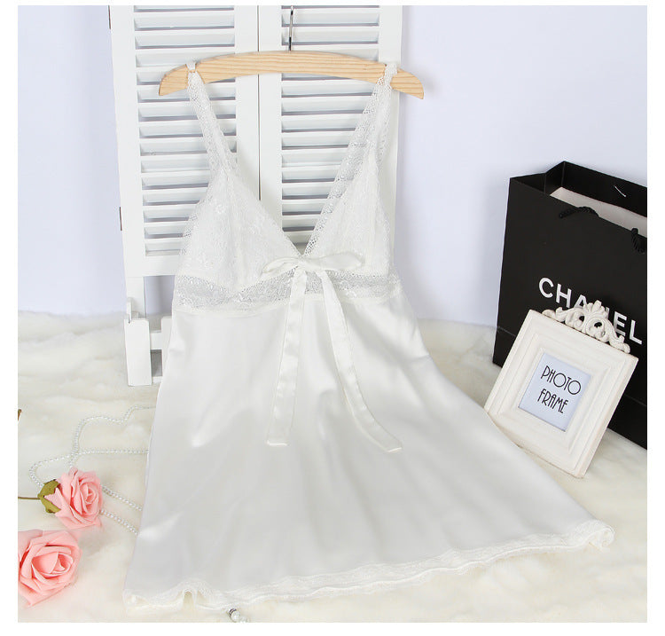 New pajamas simulation silk nightdress