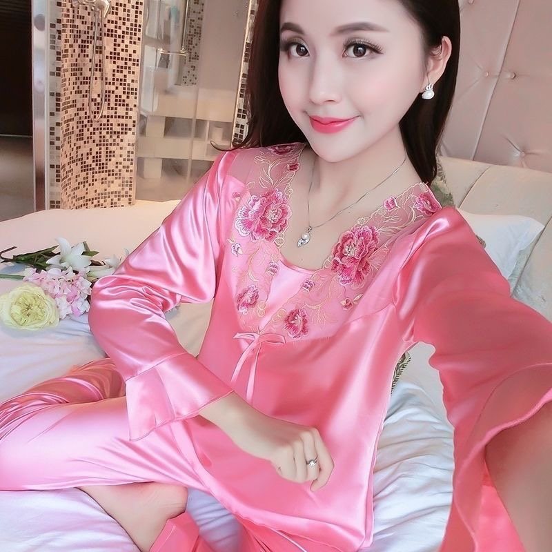 Fashion Personalized Silk Women's Pajama Suit