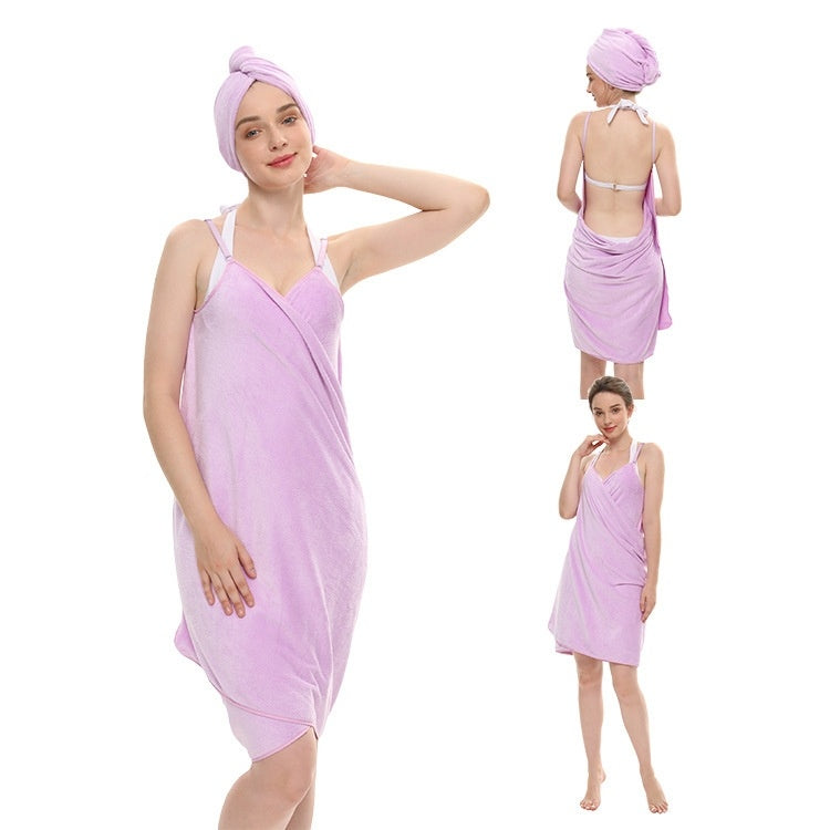 Bath Towel Sling Bath Skirt Coral Fleece Suit