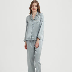 Pajamas Two-piece Homewear Long Sleeve Silk Women